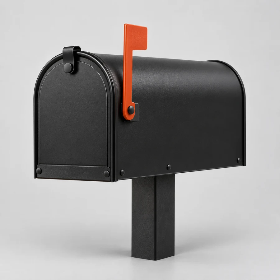 Metal roadside mailboxes category illustration